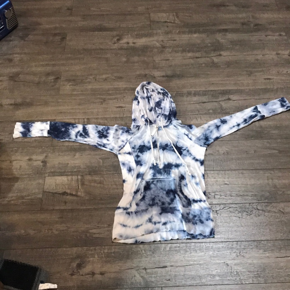 Tie dye quarter zip sweatshirt